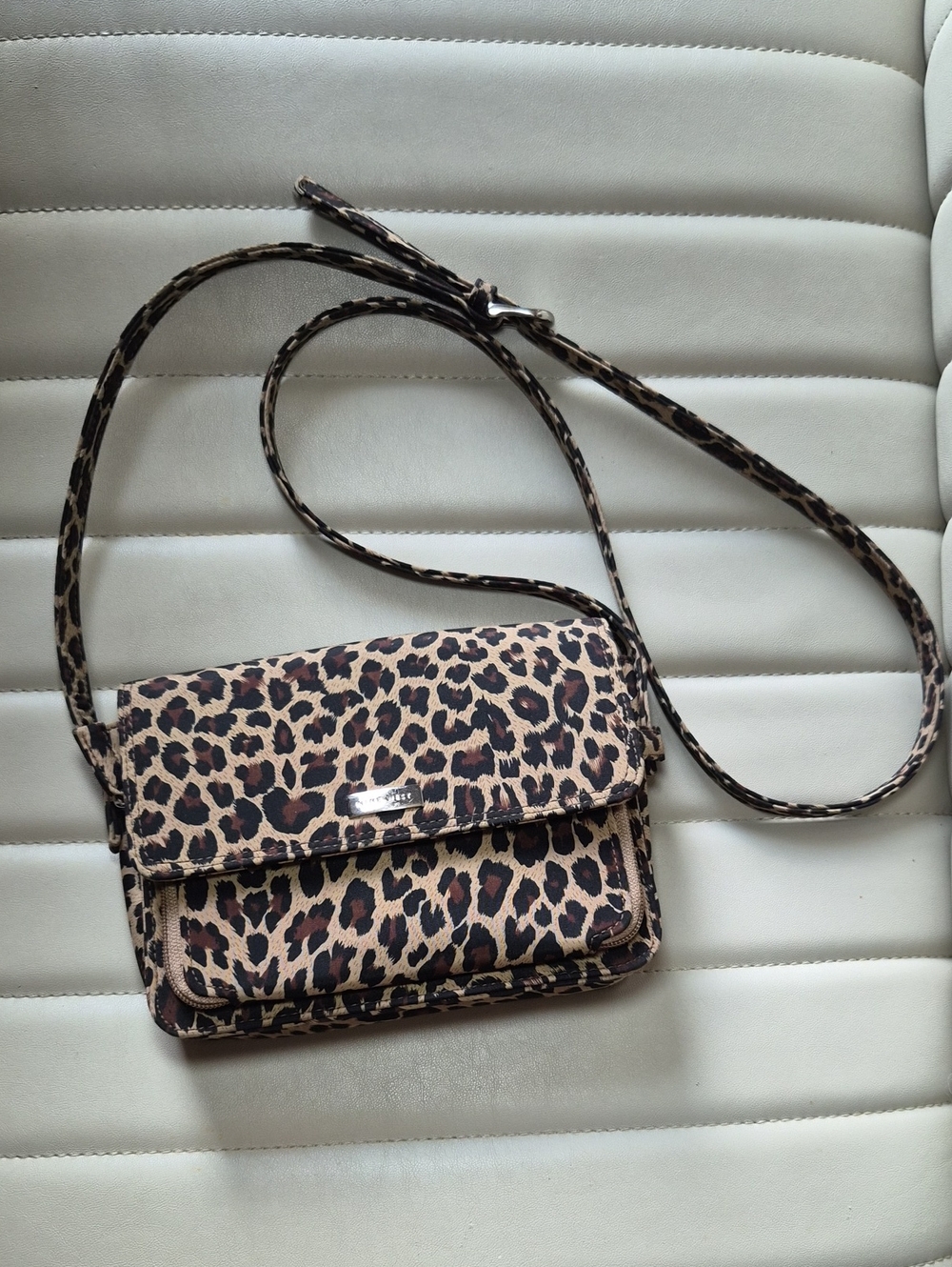 Nine West Y2k Leopard Print Crossbody Bag - Tan & Black